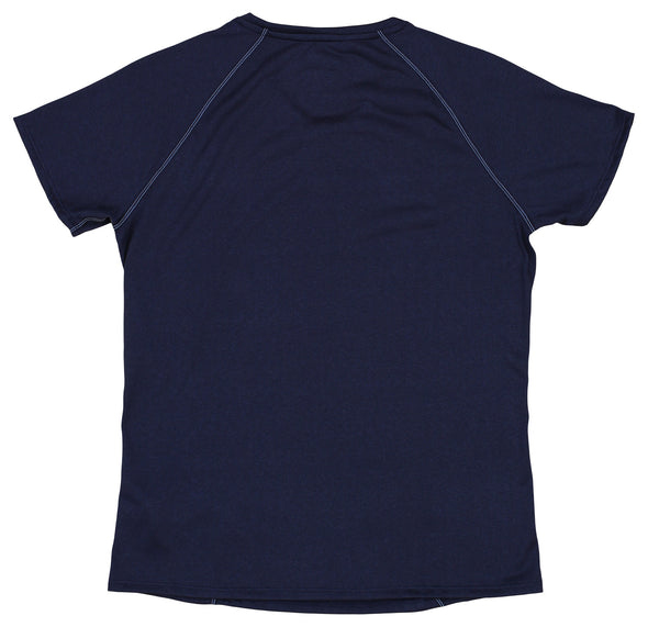 Reebok Speedwick Womens Fitted Athletic S/S V-neck Shirt, NvyBlue