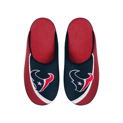 FOCO NFL Men's NFL Houston Texans 2022 Big Logo Color Edge Slippers