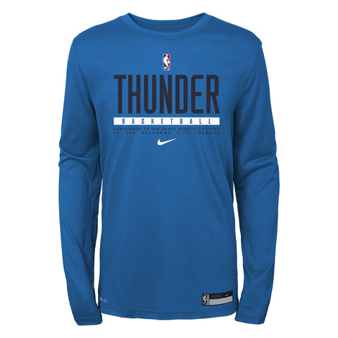 Nike NBA Youth (8-20) Oklahoma City Thunder Practice Long Sleeve T-Shirt