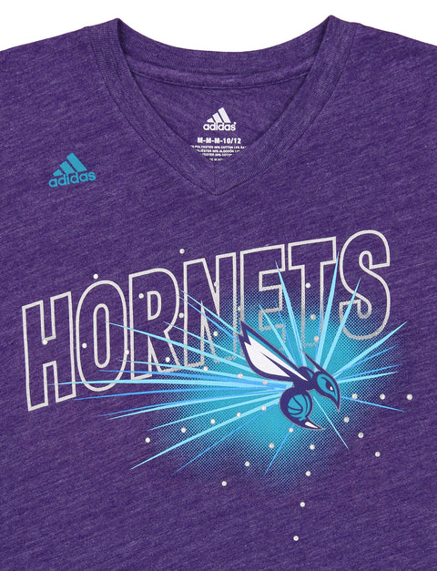 Adidas NBA Youth Girls (7-16) Charlotte Hornets Sparkle Triblend Short Sleeve T-Shirt