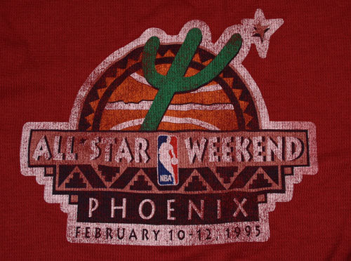 Adidas Men's NBA ALL STAR WEEKEND Thermal Retro Shirt, Maroon