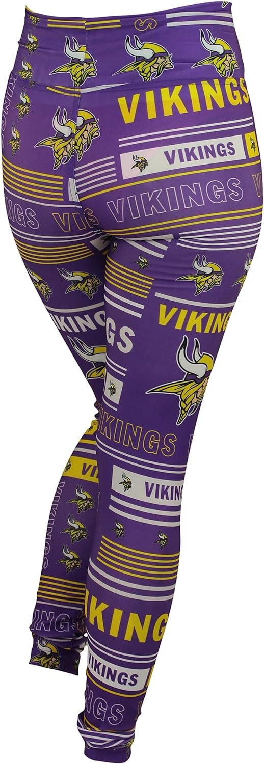Zubaz NFL Women's Minnesota Vikings Column 24 Style Leggings
