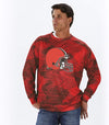 Zubaz NFL Football Men's Cleveland Browns Static Crew Neck Sweatshirt