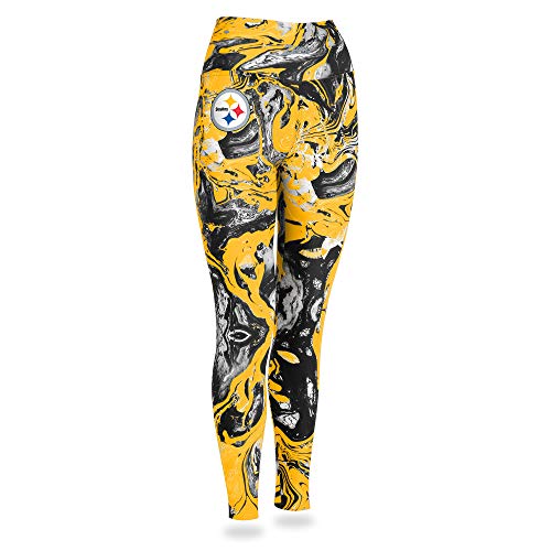 Women's Zubaz Black Pittsburgh Steelers Swirl Leggings