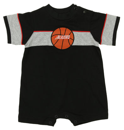 Mighty Mac Portland Trail Blazers NBA Baby Boys Infant Newborn Retro Romper, Black