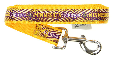 Zubaz X Pets First NFL Minnesota Vikings Team Logo Leash For Dogs