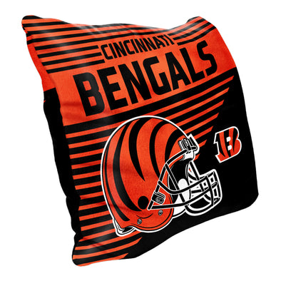 Northwest NFL Cincinnati Bengals Velvet Stripes Throw Pillow, 16"x16"