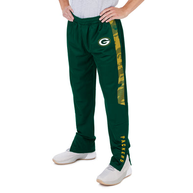 Zubaz NFL Men's Green Bay Packers Track Pants W/ Camo Line Side Panels