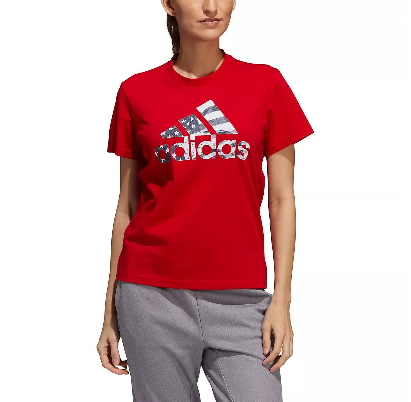 Adidas women's badge of sport hot sale logo tee