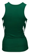 ASICS Women's Stride Shimmel Tank Top, Forest Green / White