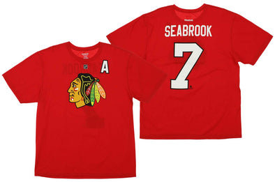 Reebok NHL Men's Chicago Blackhawks Brent Seabrook #7 Player Tee, Red
