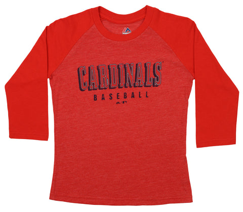 Outerstuff MLB Youth St. Louis Cardinals Baseball Academy 3/4 Sleeve Raglan Tee