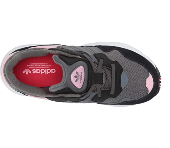 Adidas Originals Junior Kids Yung-96 Sneakers, Grey Four/Grey Five/Light Pink