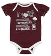 Outerstuff NCAA Infant Girls Southern Illinois Salukis Three Piece Creeper Set