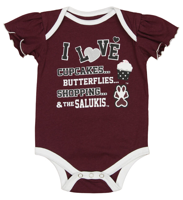 Outerstuff NCAA Infant Girls Southern Illinois Salukis Three Piece Creeper Set