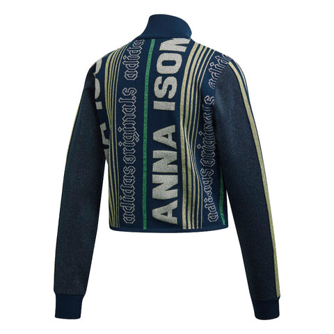 Adidas Women's Sport Inspired Track Jacket, Night Indigo / Semi Frozen Yellow / Dash Grey