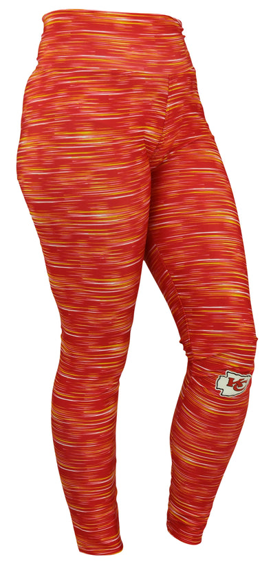 Zubaz NFL Football Women's Kansas City Chiefs Space Dye Legging
