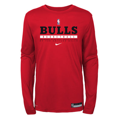 Nike NBA Youth (8-20) Chicago Bulls Practice Long Sleeve T-Shirt