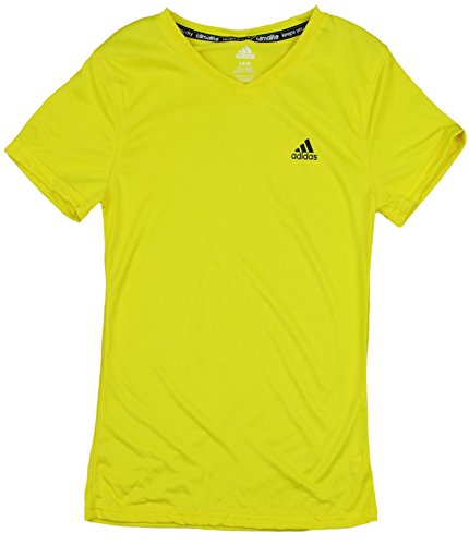 Adidas Youth Girls Climalite Short Sleeve Athletic V-Neck Tee Shirt, Many Colors
