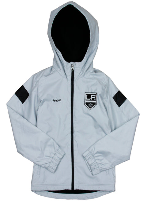 Reebok NHL Hockey Youth Los Angeles Kings Shockwave Zip Up Jacket, Grey