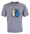 Adidas NBA Mens Dallas Mavericks Ultra Lightweight Athletic Rush Graphic Tee, Navy