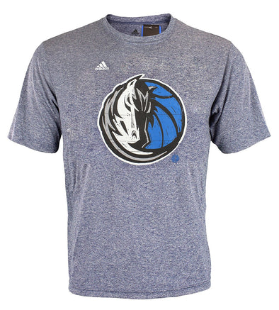 Adidas NBA Mens Dallas Mavericks Ultra Lightweight Athletic Rush Graphic Tee, Navy