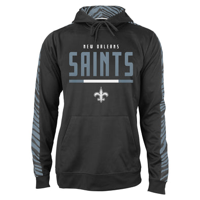 Zubaz NFL Men's New Orleans Saints Hoodie w/ Oxide Zebra Sleeves
