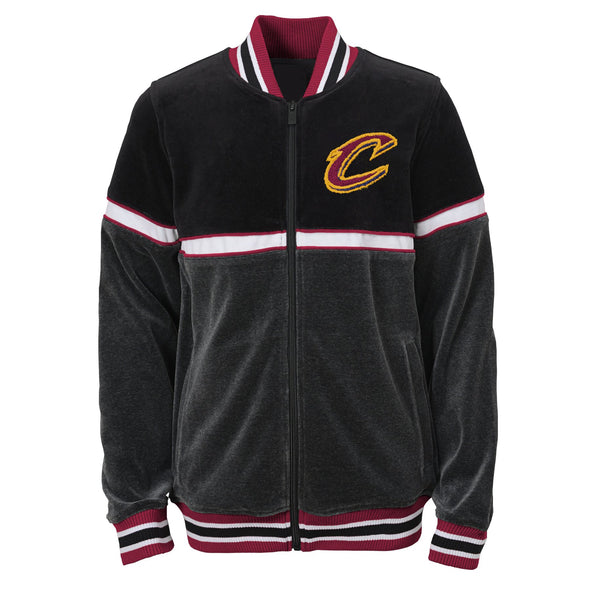 Outerstuff NBA Youth Boys Cleveland Cavaliers Endurance Velour Varsity Track Jacket