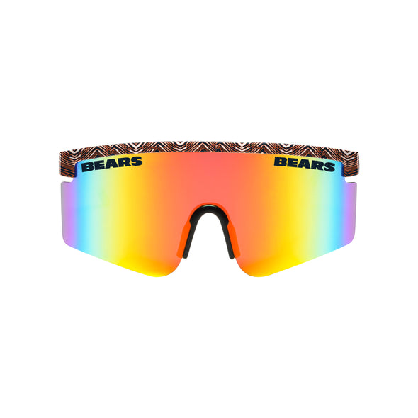 FOCO X Zubaz NFL Collab 90s Retro Swag Sunglasses, Chicago Bears