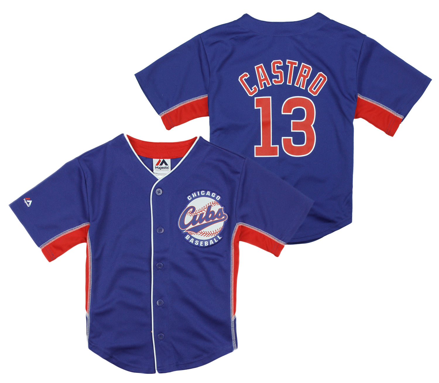 Majestic MLB Toddler Chicago Cubs Starlin Castro #13 Player Jersey - Blue - 2T