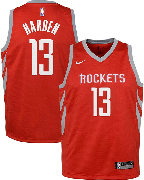 Nike NBA Basketball Youth Boys Houston Rockets James Harden Swingman Icon Jersey