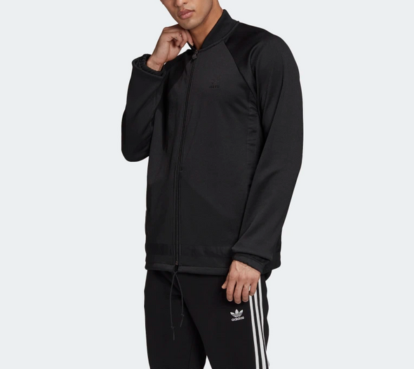 Adidas Men's Warm Up Track Jacket, Black / Gold Metallic