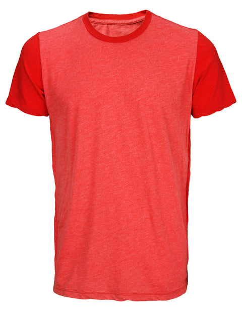 Big Star Men's Plain T-Shirt with Two Toned Collar and Sleeves, Color Options