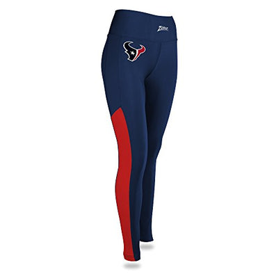 Zubaz NFL Women’s Houston Texans Solid Color Team Logo Leggings