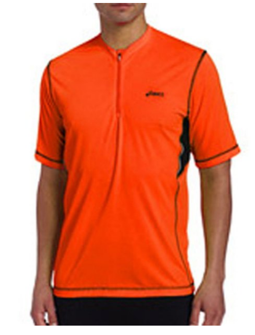 Asics Men's Tri 1/4 Zip Up Short Sleeve Athletic Shirt Top - Multiple Colors