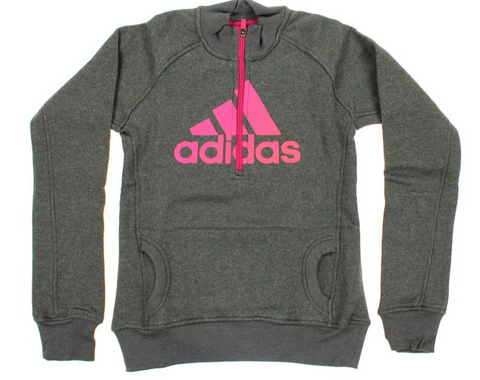 Adidas Youth Cotton Fleece Graphic Pullover Sweater