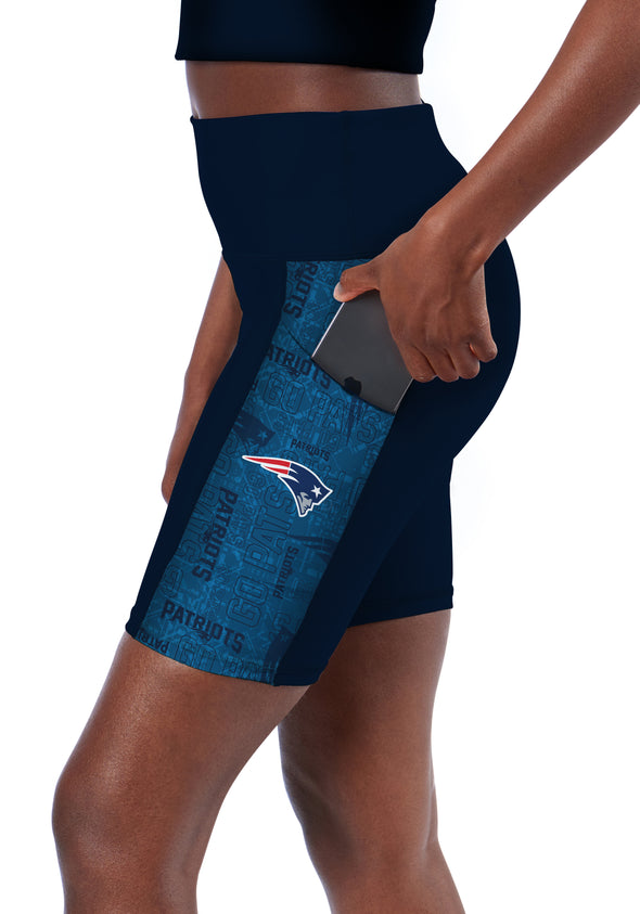 Certo By Northwest NFL Women's New England Patriots Method Bike Shorts, Navy