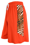 Zubaz NFL Men's Cleveland Browns Team Logo Zebra Side Seam Shorts, Orange