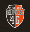 KLEW NFL Men's Clevleland Browns Diagonal Stripe Rugby Polo
