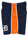 Zubaz MLB Baseball Men's Detroit Tigers Space Dye Solid Stripe Shorts