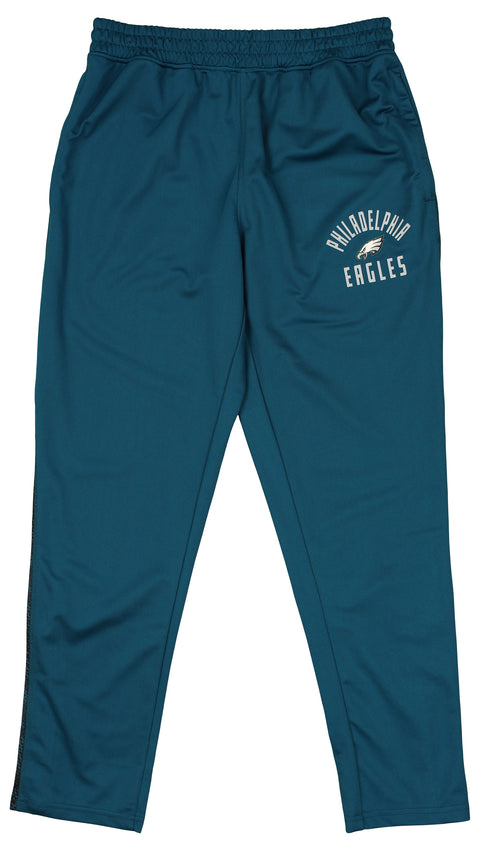 Zubaz NFL Men's Philadelphia Eagles Viper Accent Elevated Jacquard Track Pants