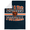 FOCO NFL Chicago Bears Stripe Micro Raschel Plush Throw Blanket, 45 x 60