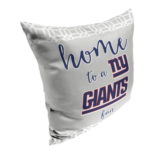 Northwest NFL New York Giants Sweet Home Fan 2 Piece Throw Pillow Cover, 18x18