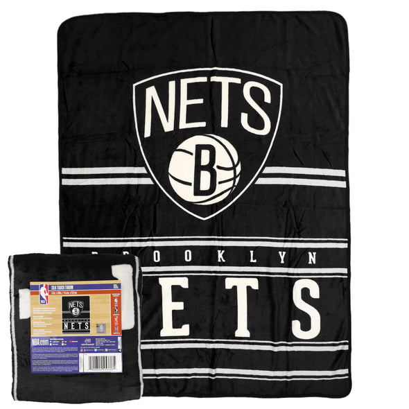 Northwest NBA Brooklyn Nets Dual Vision Silk Touch Throw Blanket, 45in x 60in