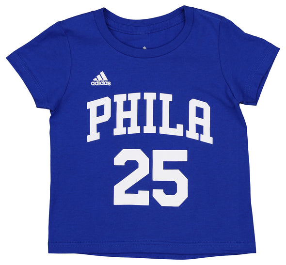 Adidas Philadelphia 76ers Ben Simmons #25 NBA Toddlers Game Time Tee, Blue