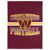 FOCO NFL Washington Commanders Stripe Micro Raschel Plush Throw Blanket, 45 x 60