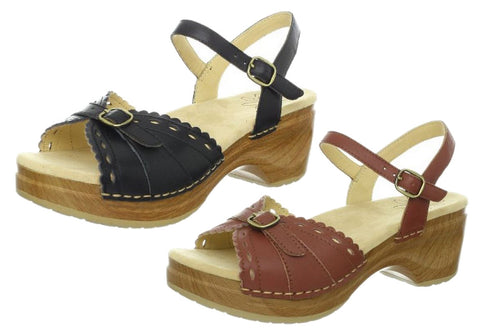 Sanita Women's Dawn Platform Heels Sandals - Black & Brown