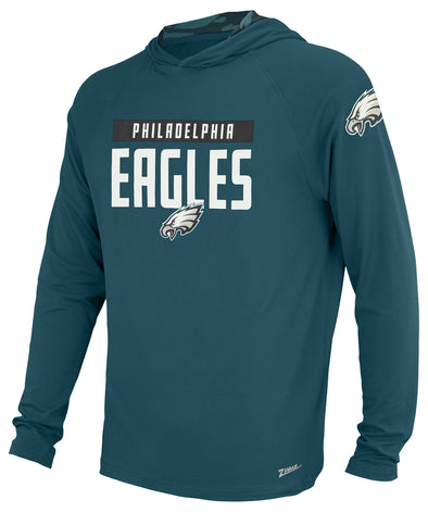 Zubaz NFL Men's Philadelphia Eagles Team Color Active Hoodie With Camo Accents