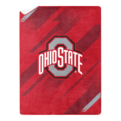 Northwest NCAA Ohio State Buckeyes Silk Touch Sherpa Throw Blanket, 60"X80"