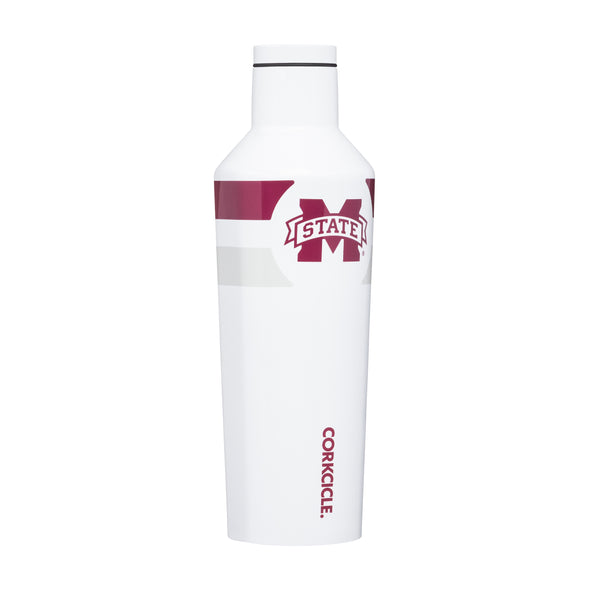 Corkcicle Mississippi State Bulldogs NCAA 2 Pack Canteen 16oz Modernist White Gym Stripe